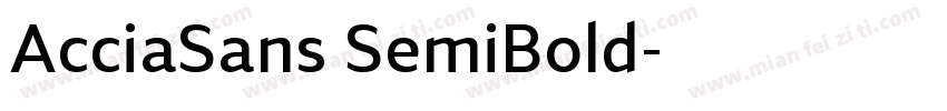 AcciaSans SemiBold字体转换